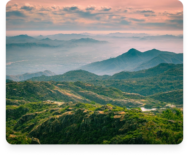 The trail winding into the unexplored Aravallis